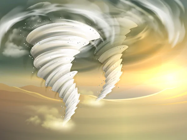 Tornado Swirls Illustration — Stock Vector