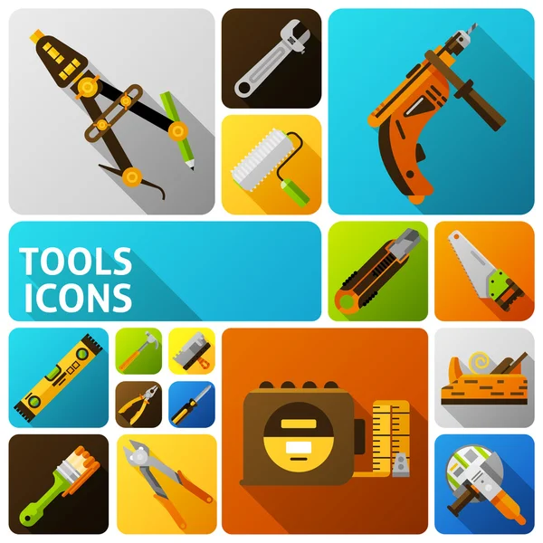 Diy Tools Icons — Stock Vector