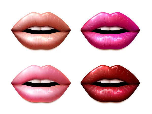 Lipstic monsters Set — Stockvector