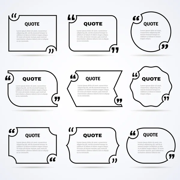 Timeless wisdom quotes outlined icons set — Stock Vector