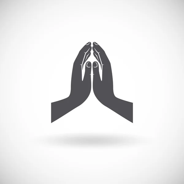 Praying Hands Icon — Stock Vector