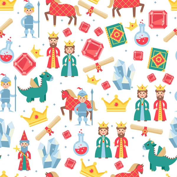 Fairytale Seamless Pattern — Stock Vector