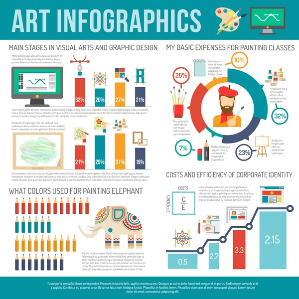 Konst Infographics Set — Stock vektor