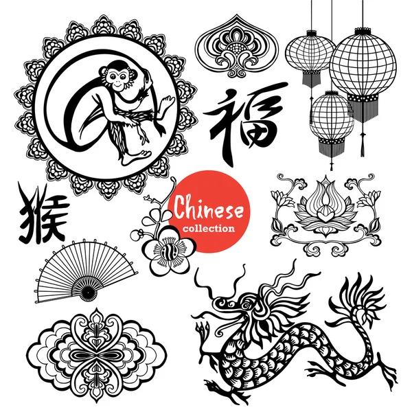 Chinese ontwerpelementen — Stockvector