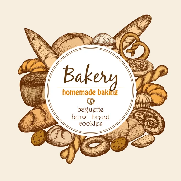 Cadre de boulangerie vintage — Image vectorielle