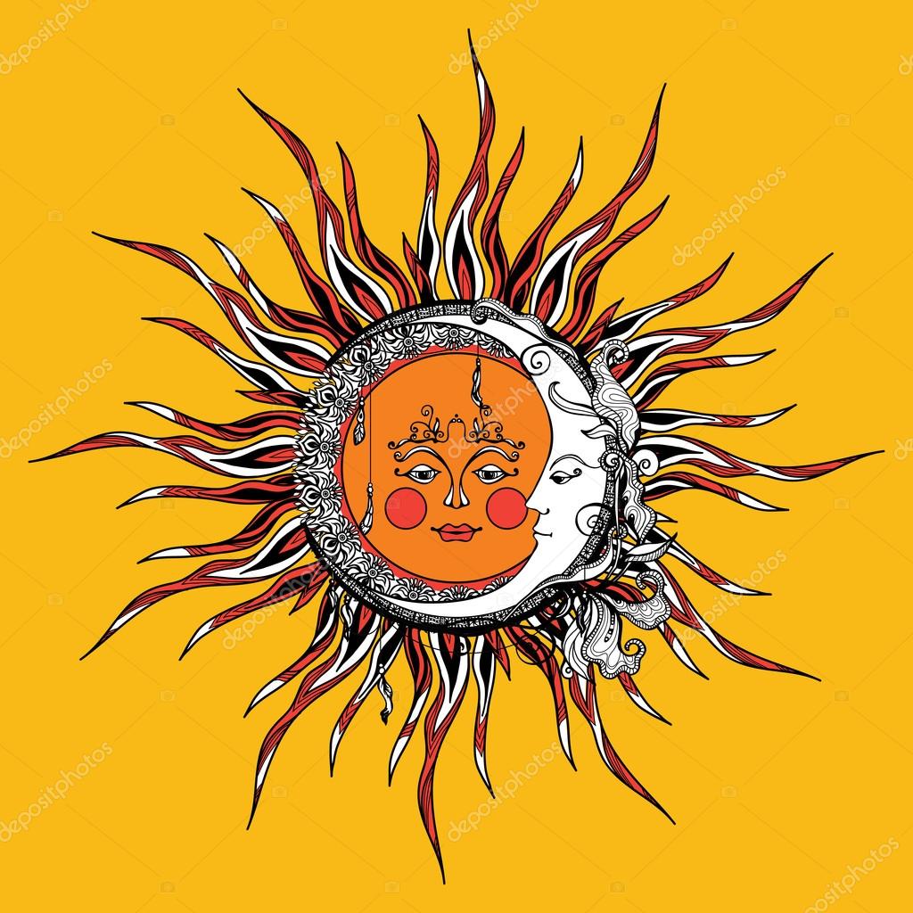 Sun And Moon Stock Vector Image By C Macrovector