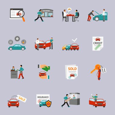 Araba Bayilik Icon Set