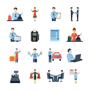 Farklı satıcı Icons Set