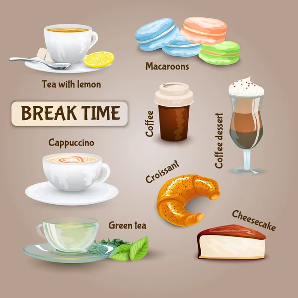 Pause café ensemble — Image vectorielle