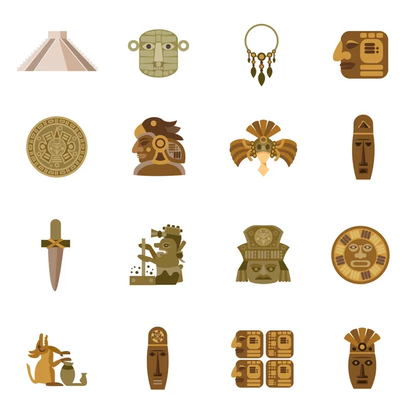 Icono plano Maya — Archivo Imágenes Vectoriales