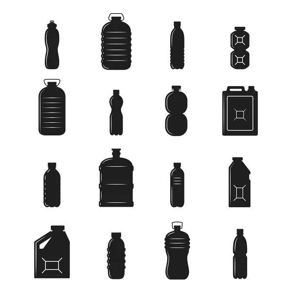 Silhouette bottiglia di plastica — Vettoriale Stock