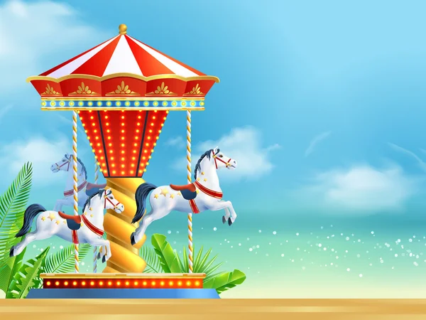 Realistic Carousel Background — Stock Vector