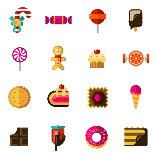 Sweets Icons Set — Stock Vector