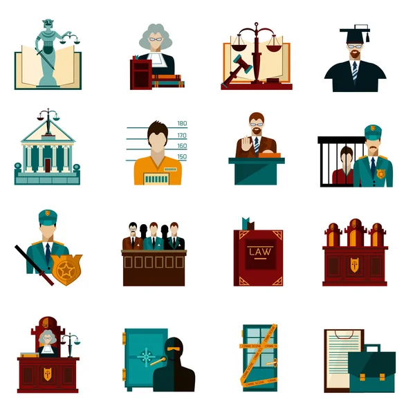 Conjunto de iconos legales — Vector de stock