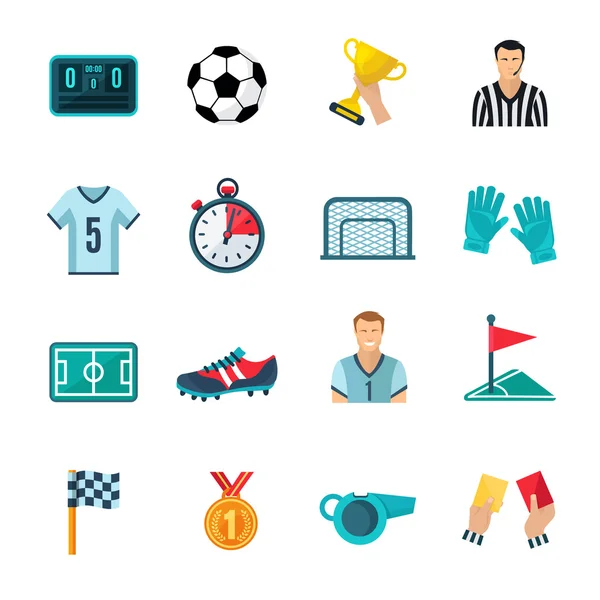 Soccer Icons Set — Stock Vector