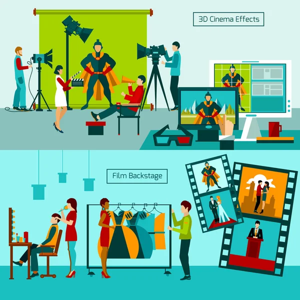 Cinema People Set — Stock Vector