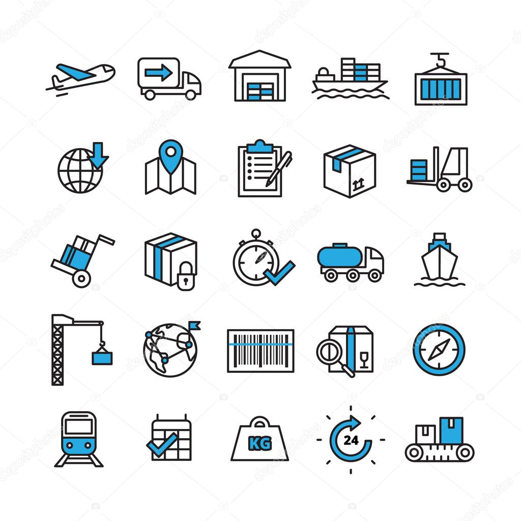 Logistics Icons Set