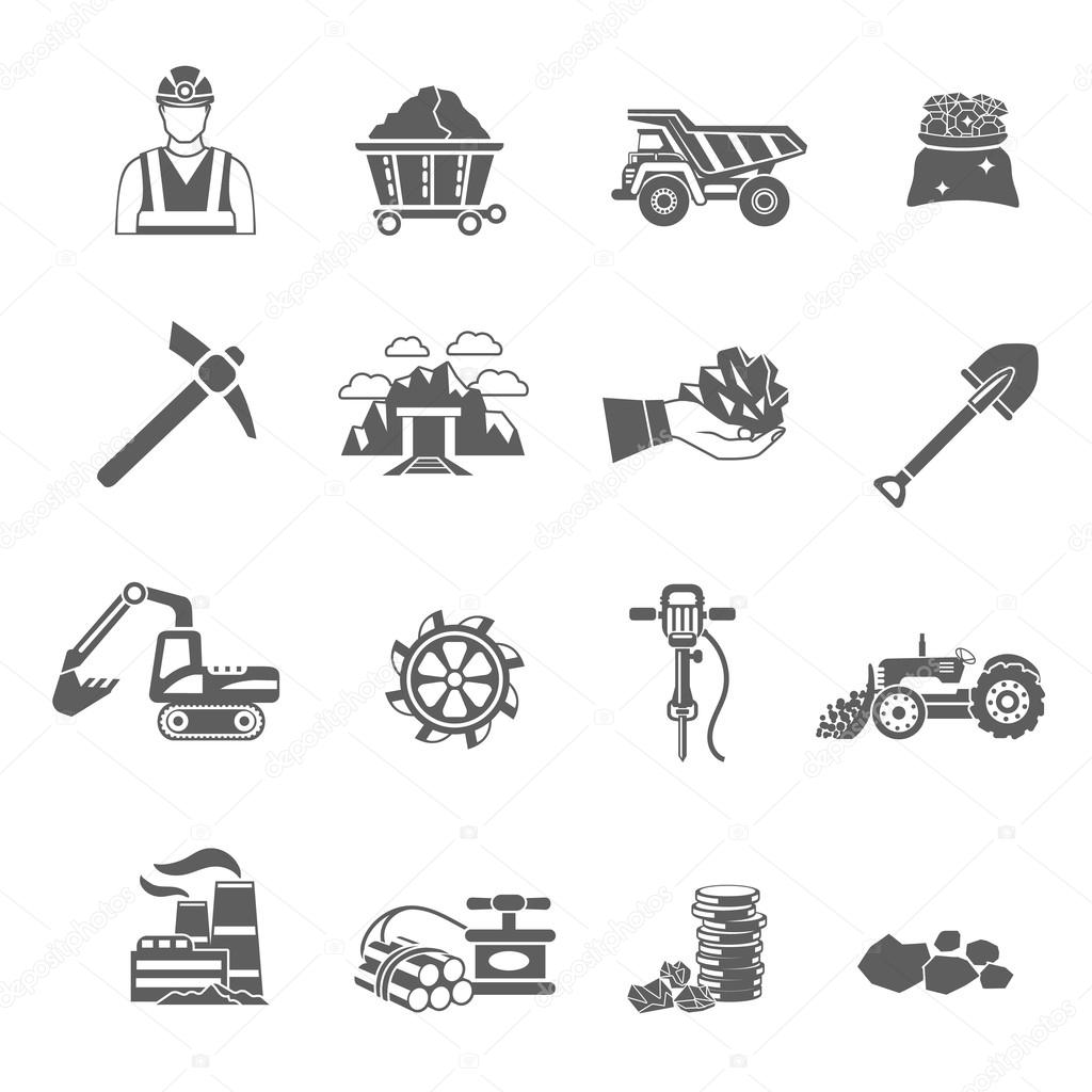Mining Icons Set