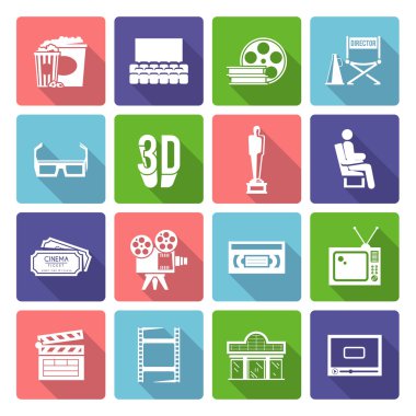 sinema simgeler düz