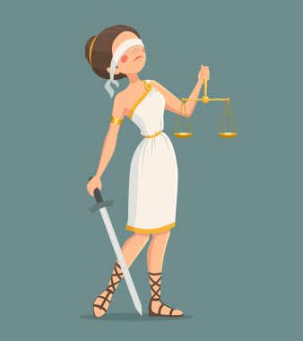 Justice Lady Illustration clipart