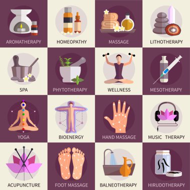 Alternatif Tıp Icons Set