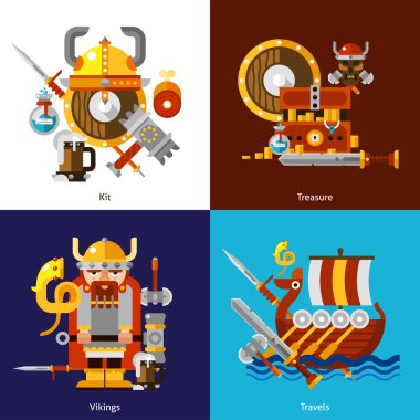Viking ordusu Icons Set