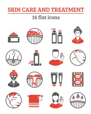 Cilt kozmetik Icons Set