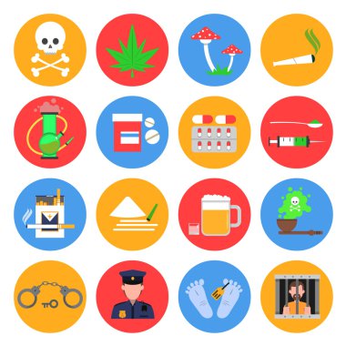 Uyuşturucu Icons Set