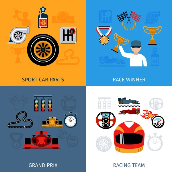 Racing Icons Set — Stockvector