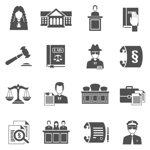 Hukuk Icons set — Stok Vektör