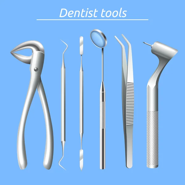 Dentist Tools Set — Stock Vector