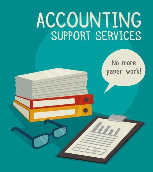 Accounting Support Services Concept — Stock Vector