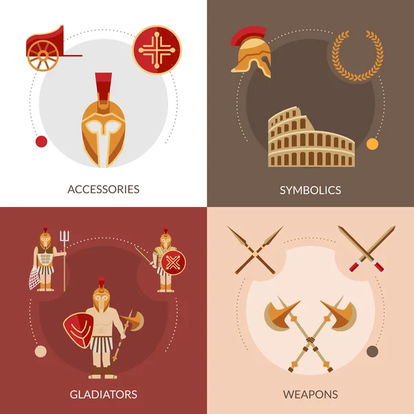 Ensemble plat Gladiator — Image vectorielle