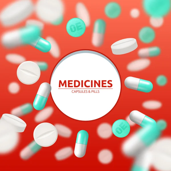 Pilules Illustration médicale — Image vectorielle