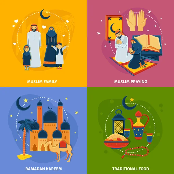 Islam Icons Set — Stock Vector