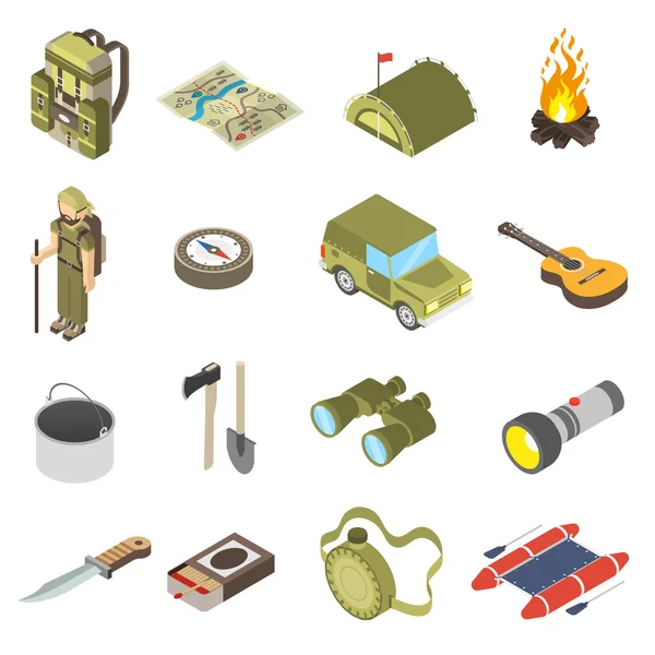 Set Of Hiking and Camping Icons