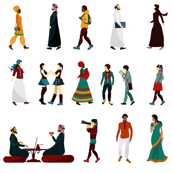 Eastern People Set — Stockvector