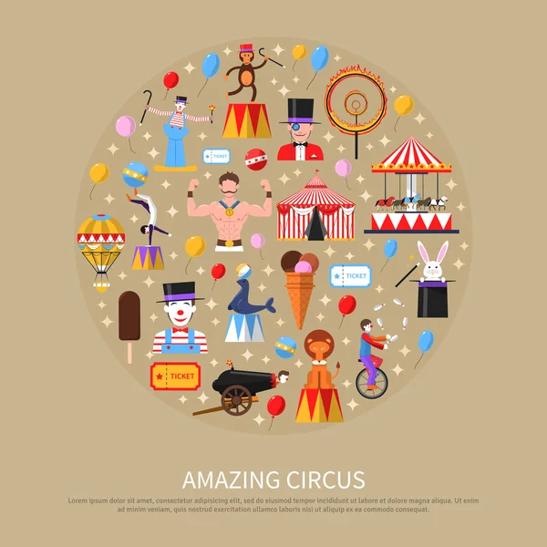 Удивительный цирк — стоковый вектор