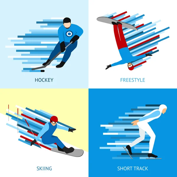 Winter sportman Design Concept — Stockvector