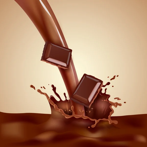 Ilustración de leche Choco — Vector de stock