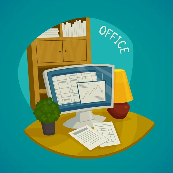 Office Design Concept Set — Stockvector