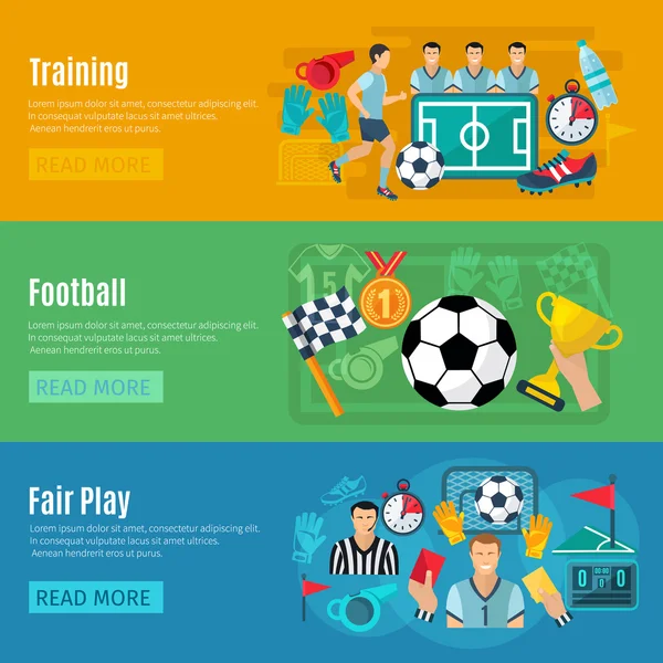 Voetbal banner set — Stockvector