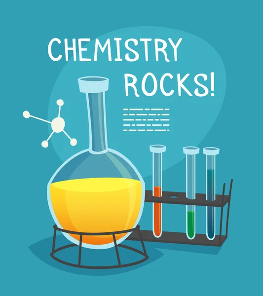Concept de bande dessinée de laboratoire chimique — Image vectorielle