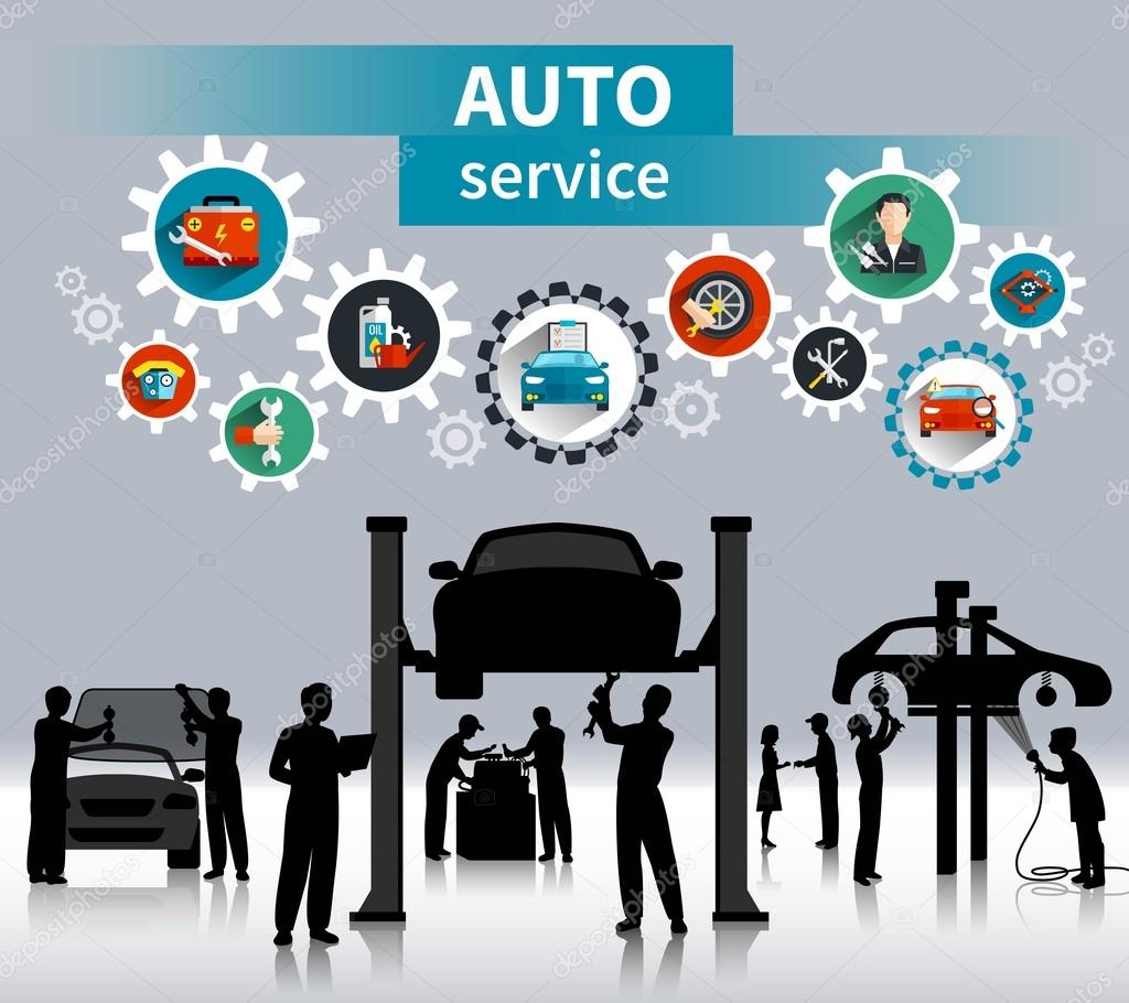 Auto Service Concept Background
