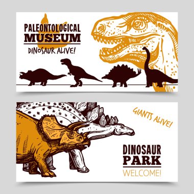Dinozorlar Müzesi sergi 2 set afiş