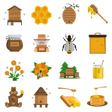 Honey Icons Set clipart