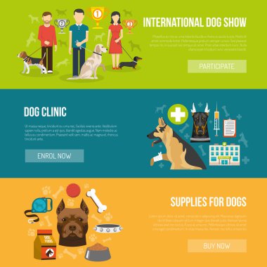 Köpek afiş kümesi