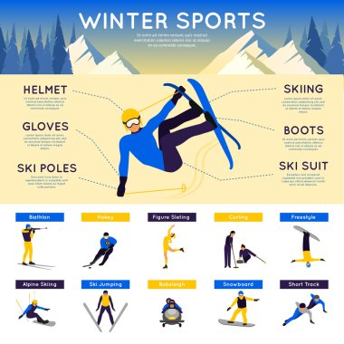 Kış sporları Infographics