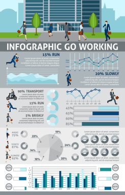 Infographic insanlar çalışma git