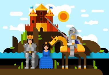 Colorful Knight Poster clipart